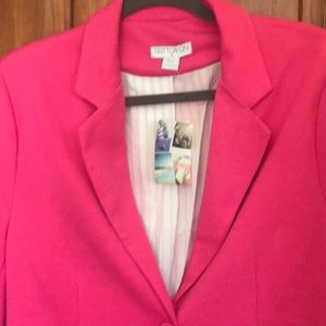 NWT pink cotton blazer